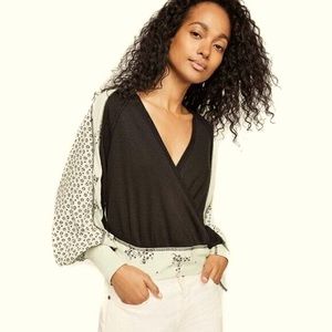 Free People Auxton Thermal Wrap Blouse